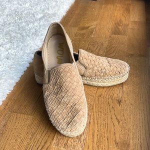 Sam Edelman Catherine Tan Woven Jute Suede Platform Espadrill